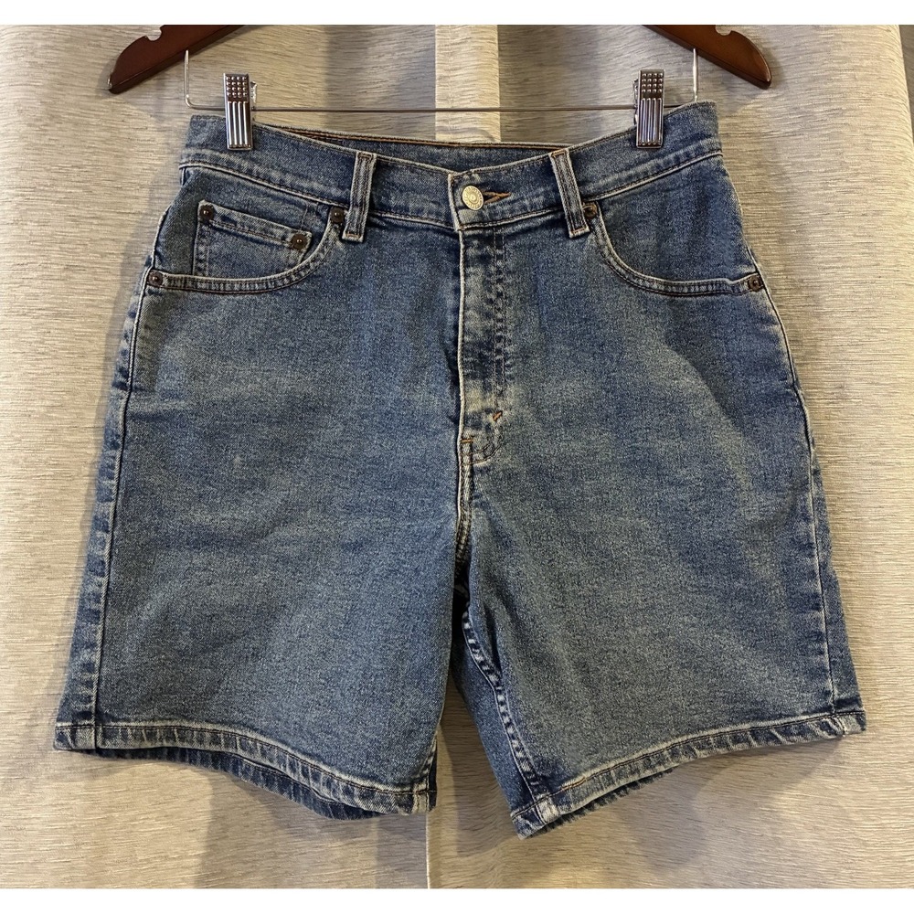 Vtg Levi's 951 Denim Shorts Womens 6 Miss Relaxed Light Wash Jeans 90s High Rise